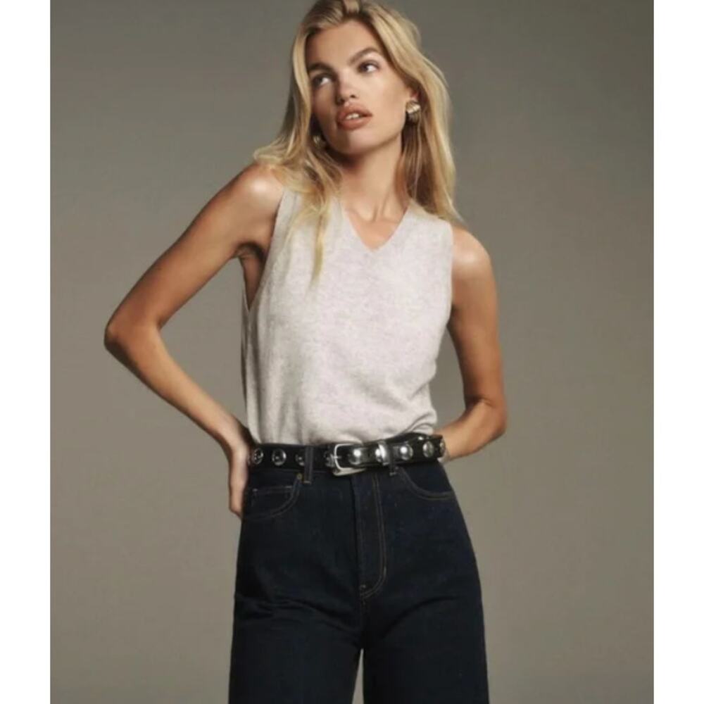 Reformation Women's Gray Reese Cashmere Tank Top Small